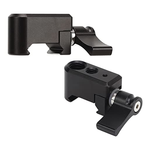 Denash NATO Rail Clamp, 1/4 3/8 Screw Hole, Portable Quick Release Aluminum Alloy NATO Clamp for Camera Cage for Vlog Shooting — view 4