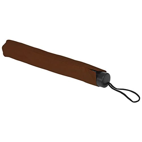 Mens Ladies Small Pocket Telescope Umbrella Compact Folding (Brown) — view 2