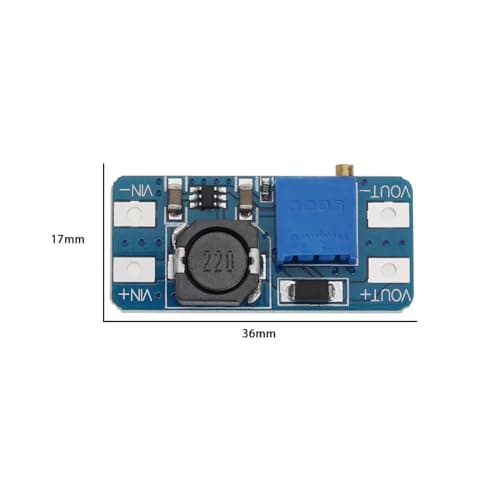 YINETTECH 5Pcs DC-DC Step Up Power Apply Module 2V-24V to 5V-28V DC Voltage Regulator Adjustable Step Up Module Converter, 2A — view 4