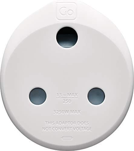 Go Travel South Africa to UK Plug Adapter, earthed & compact