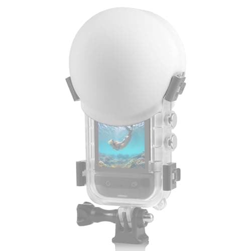 PULUZ Lens Cover for Insta360 X3 Invisible Dive Case, Insta 360 X4 Underwater Waterproof Diving Case Lens Cap Guard, Action Camera Accessories (White)