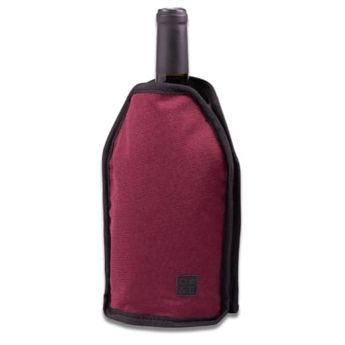 Wine Cooler Sleeve by Oak & Ember – Insulated Portable Bottle Chiller – Fits Wine & Champagne Bottles, Keeps Drinks Cold for Picnics, BBQs & Outdoor Entertaining (Cherry Red)