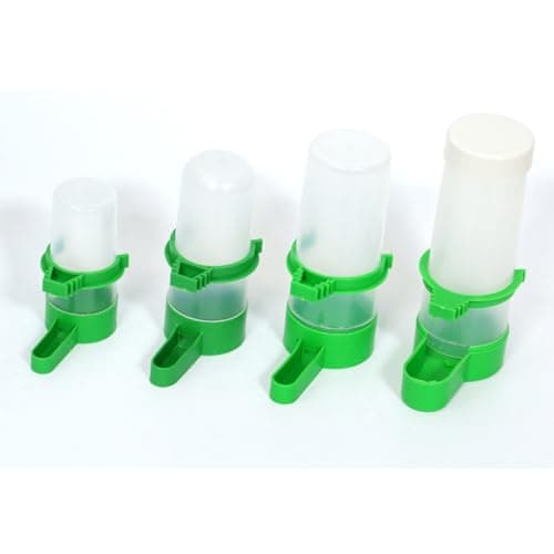 10 Pack Green Plastic Bird Feeding Cup for Parrots and Small Birds — view 2