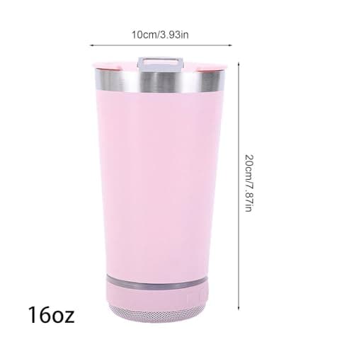 Tumbler Insulated Mug with Speaker 16oz Stainless Steel Coffee — view 2