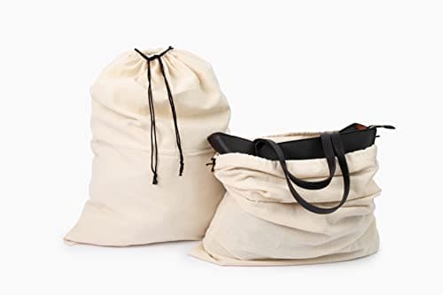 Organic Cotton Dust-Proof Storage Bags, White, 3 Small: 15"x12", Storage-Bags — view 4