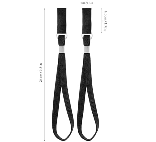 DreamAug 2pcs Walking Stick Wrist Straps – Black Nylon Wrist Loops for Canes & Crutches, Enhanced Support for Hiking, Elderly & More（Fits outer circles of 15mm–25mm in diameter） — view 2