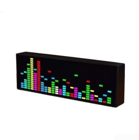 Audio for SPECTRUM Analyzer - 384 LED 5V-Colorful LED Music for SPECTRUM Electronic Clock - Voice Controlled - Rhythm Light Digital Graphic Equalizer - Equalizer(Black)