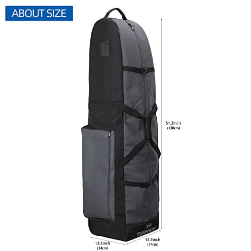 TurnWay Foldable Golf Travel Bag Flight with Wheels — view 2