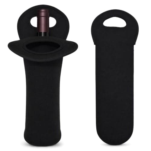 2 Pack Neoprene Bottle Carrier Tote, Insulated Wine Cooler Bag