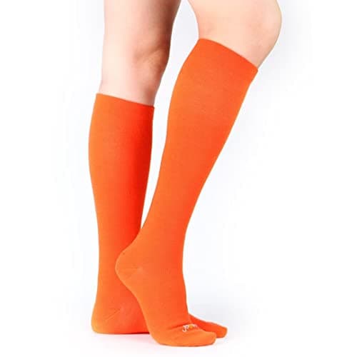 JAVIE 80% Merino Wool Ultra Soft 15-20mmHg Graduated Compression Socks for Women and Men, Orange, S — view 4