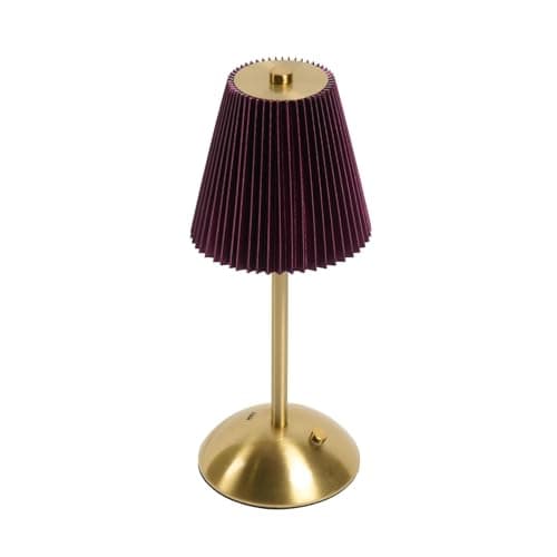 OHS Rechargeable USB Cordless Table Lamp, Cordless Battery Lamp Decorative Portable LED Light Bedside Table Lamps for Bedroom Living Room Home Office, Burgundy