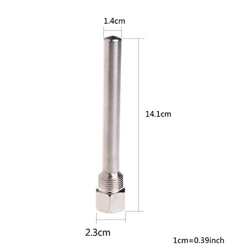 Thermowell 304 Stainless Steel 1/2 G Thread OD6mm Immersion Sleeve Pocket Compatible for Temperature — view 4