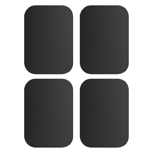 sphires 4 Pack Metal Plate for Magnetic Phone Car Mount 4 X Rectangular Metal Plate for Car Magnetic Phone Holder