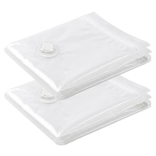 2 Pack Large Vacuum Storage Bags, 100 x 80 cm Vacuum Bags for Travel, White