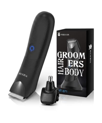VIKICON 2 in 1 Body Trimmer Men & Women with Nose/Ear Hair Trimmer