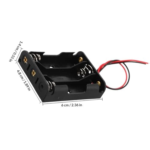 3 Slots Battery Storage Box Plastic Battery Holder with Wire Leads — view 2