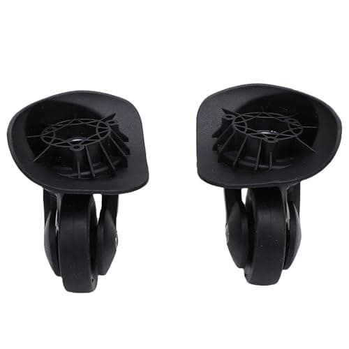 Alomejor Travel Suitcase Caster Repair Kit 2 Pack Quiet and Smooth Roller Wheels for Luggage Box/Cover Easy Installation Black Craftsmanship — view 5