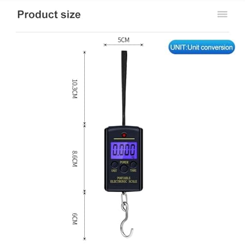 Portable La Weight Scale 40kg 10g Digital Hanging Hook Scale for Travel Fishing & La 5 Pack Electronic Weighing Scale Accurate & Lightweight — view 5