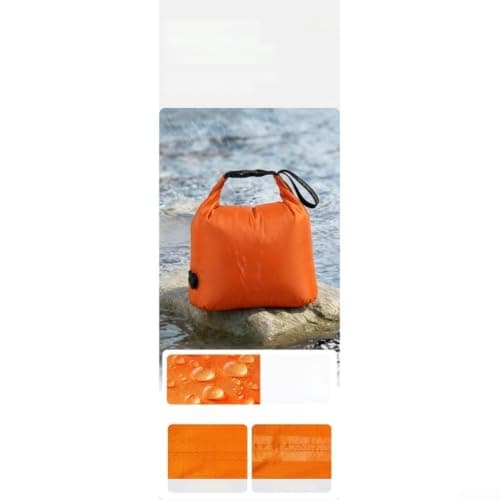 Large Compression Packing Cubes with Vacuum Seal Tech - Waterproof 70D Travel Organiser for Suitcase & Backpack - Space Saver Bag Black(Hermès Orange M(34 * 51CM) — view 5