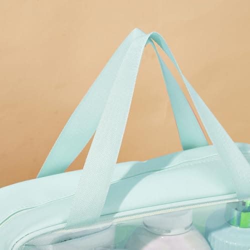 3 PCS Clear Toiletry Bags, Waterproof Cosmetic Bags with Zippers, Hanging Portable Toiletry Kit for Travel, Makeup and Toiletries — view 5