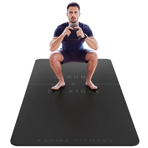 Large Exercise Mat - 10mm Extra Thick Yoga Mat & Workout Mat, 183cm x 80cm