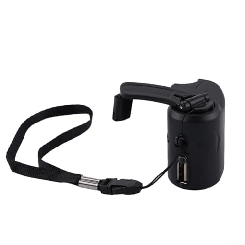 USB Hand Crank Phone for CHARGER Manual Dynamo Generator Portable Mechanical Power Bank with 5.5V Output USB Outdoor Survival for CHARGER for Travel Camping(Black) — view 4