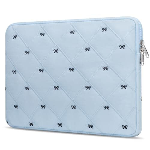 JoJoar 15-16 Inch Lightweight Bow Puffy Laptop Sleeve Case Laptop Bag Girl