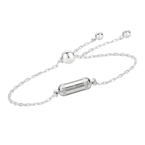 Unisex Adjustable Stainless Steel with Hidden Pills Compartment Geometric Design 16.5cm Stainless Steel Geometric Featuring Removable Holder for Travel Adjustable Chain — view 6