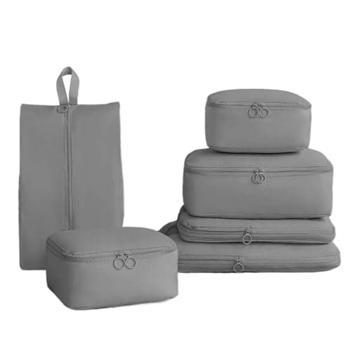 Rechory Compression Packing Cube - Stain-Resistant Storage Pouch - Travel Bags Organizer for Luggage | for Men Women Boys Youth Teens Wife Clothing Shoes Pants Socks Underwear