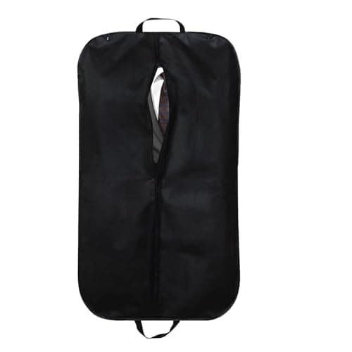 1 Pcs Suit Cover for Men, Black Travel Garment Bag with Handle & Zipper, Breathable Suit Carrier for Business Trips, Tuxedo, Coats, Dresses, Closet Storage, Lightweight Foldable Garment Protector