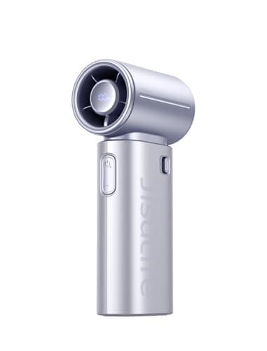 JISULIFE Handheld Fan Life9S - Sleek Chrome: Turbo Power, 22 Hours Cooling