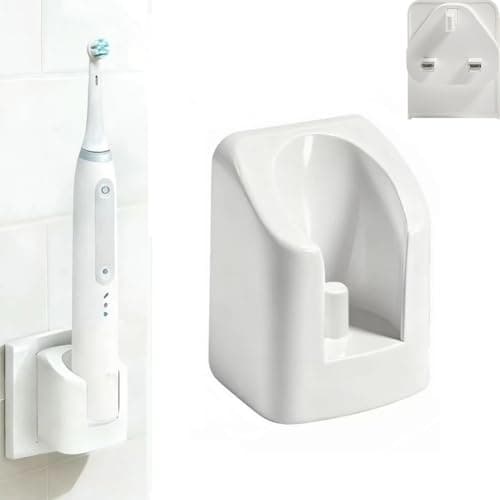 BAAQII Wall Charger for Braun Oral-B Electric Toothbrush 3757 Replacement Travel Charger Waterproof Wall Mounted Charging Base Compatible with Oral-B iO2 3 4 5 6 UK Plug