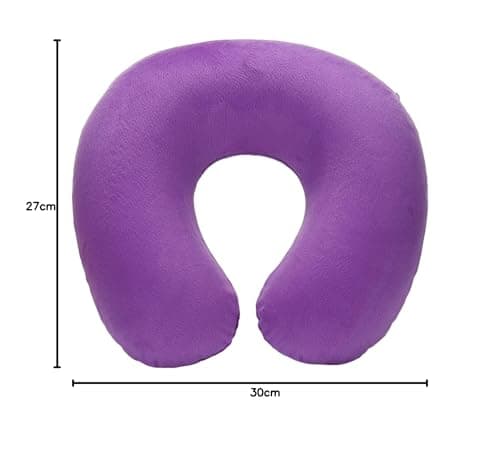 ulafbwur U-Shaped Travel Pillow Support Neck Neck Pillow Cushion U-Shaped Pillow Practical Light Purple One Size — view 4