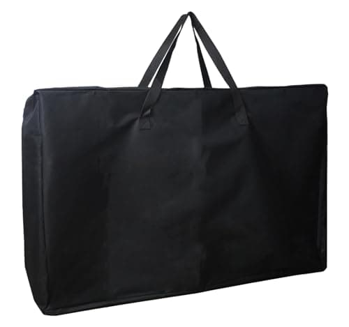 4/6/ 8 Foot Folding Table Storage Bag, Waterproof Heavy Duty Large Carrying Bag for Folding Tables, Picnic/Camp Tables Cover with Durable Zipper & Shoulder Strap, 31" D X 37" W X4.5 H, Black