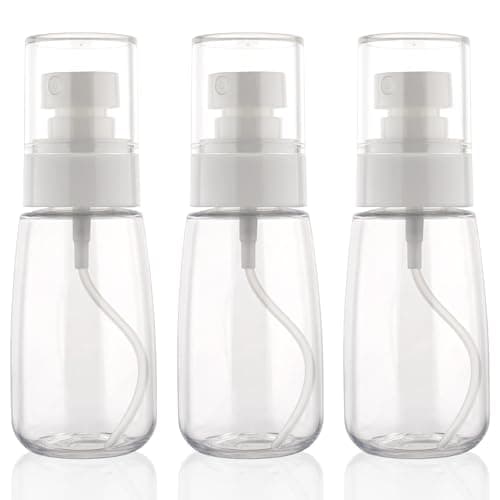 Decorniqu Travel Spray Bottle 60ml 3 Pack Refillable Fine Mist Plastic Spray Bottles Leak Proof Spraying Bottle for Hair Cleaning Solutions Face Beauty Travel(Clean)