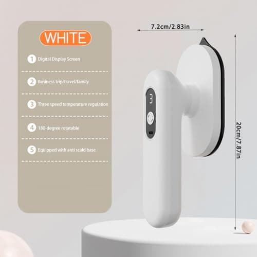 BYYLECL Wireless Handheld Portable Garment Steam Iron, Wet Dry Ironing Machine Electric Iron-Steamer Clothes for Travelling, Home - USB Charging 20x7.2cm — view 4