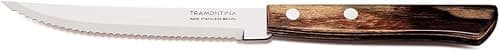 Tramontina 6 Piece Steak/Pizza Knife Set, Brown Colour, Sharp Knife Set with Wooden Handles, ‎Camping, Kitchen, Rustic, Dishwasher Safe, 5-Inches, 29899155 — view 2