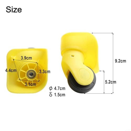 Suitcase Replacement Wheels High-Strength Plastic Quiet Rolling — view 4