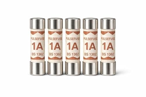 1A Ceramic Shaver Fuse BS1362 23mm x 5mm Quick Blow – For Shaver Sockets, Toothbrush Adapters, 2-Pin Converters – Pack of 5