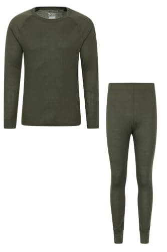 Mountain Warehouse Talus Mens Thermal Top & Pants Set Khaki (T M