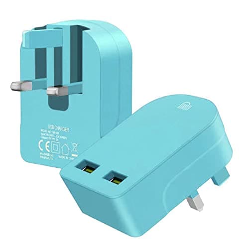 Foldable Charger 3A / 15W USB-A Ports Compact Travel Charger Compatible For iiPhone Samsung Tab HTC Windows Phone Tablet Nokia Motorola Sony Kindle One Plus etc (Green)