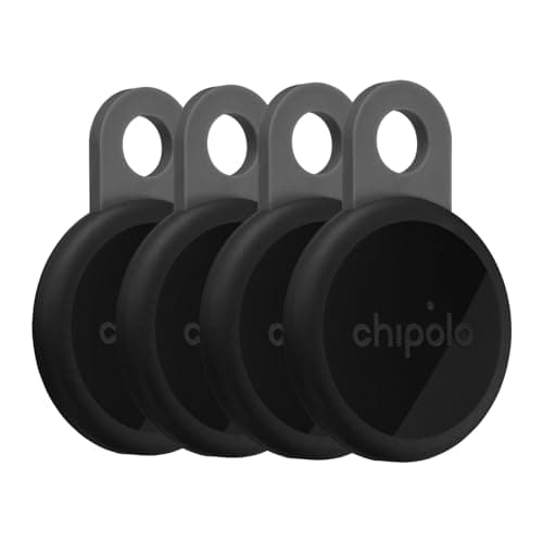 Chipolo LOOP – Rechargeable Bluetooth Tracking tag - 4 Pack (Charcoal)