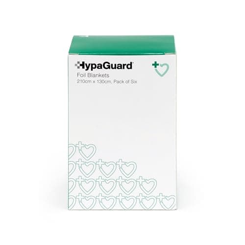 Safety First Aid HypaGuard Pack of 6 Foil Survival Blankets — view 2
