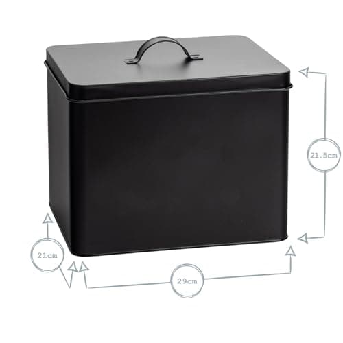 Harbour Housewares Vintage Metal First Aid Box - 29cm - Black - Medical Storage Tin with Airtight Lid, Handle & 2-Tier Removable Organiser Tray - Steel Medicine Storage Plasters, Pills & Essentials — view 3
