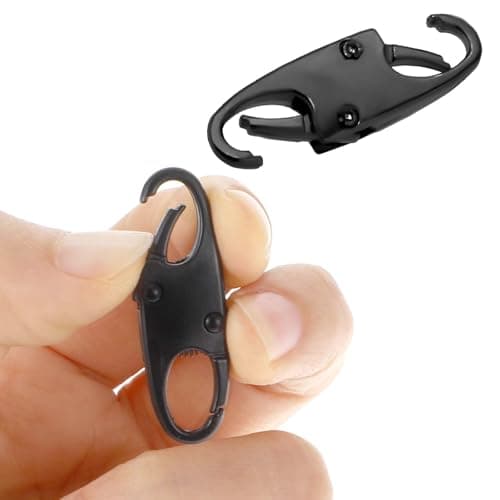 DIVINA VITAE Zipper Clips Anti Theft Deterrent, 6PCS S Carabiner Small Zipper Pull Locks Mini Snap S Hooks for Backpacks Camping Fishing Traveling Outdoor Sports (Black) — view 3