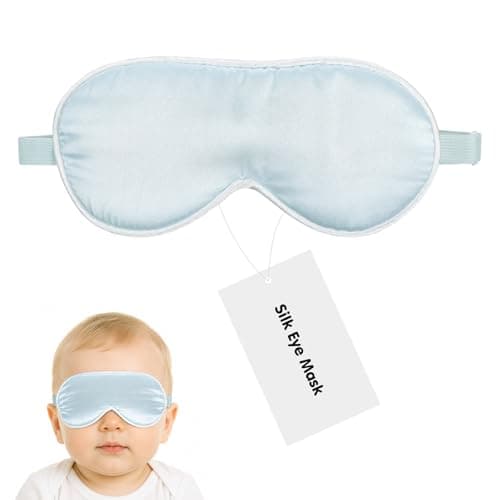 Beavorty 100% Silk Eye for Baby, Adjustable Sleep Blindfold for Infant Jaundice Phototherapys, Breathable Light Blocking Shade, Gentle Night Rest Cover for Boys Girls