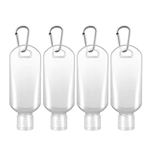 8 Pack 50ml Refillable Bottles with Hook Petg Travel Bottles