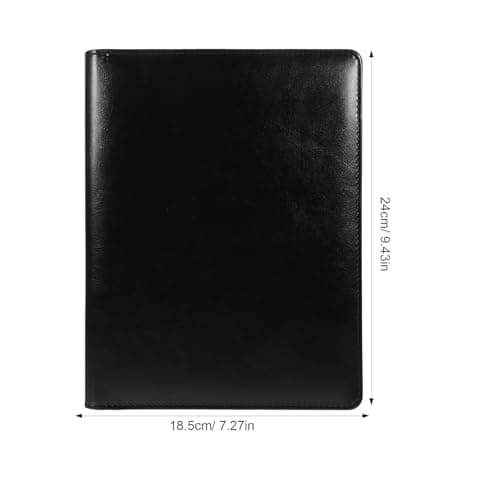 BELLIFFY A5 Black PU Conference Folder with Metal Clips and Pen Holder — view 4