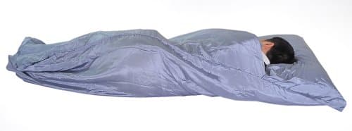 Marycrafts 100% Pure Mulberry Silk Single Sleeping Bag Liner Travel Sheet 83"x33" Silver — view 4