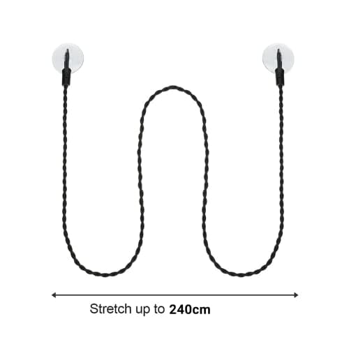 Travel Washing Line 2 Pcs, Camping Clothes Line Windproof Suction Hooks — view 4